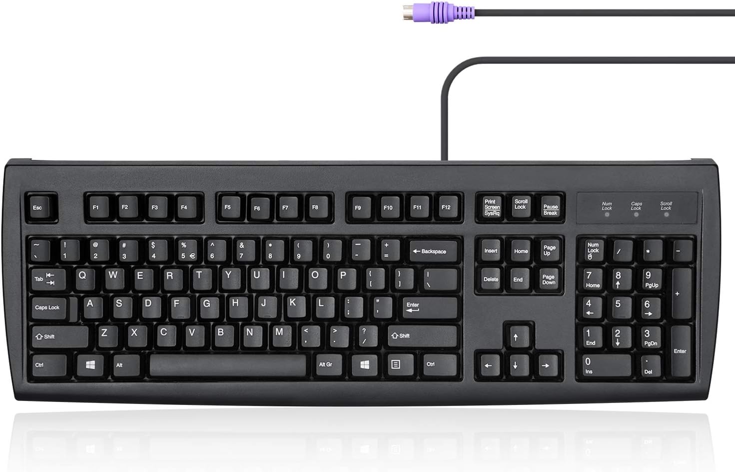 Perixx Periboard-107 Wired PS2 Full Size Keyboard, US English Layout