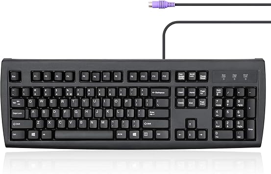Perixx Periboard-107 Wired PS2 Full Size Keyboard, US English Layout