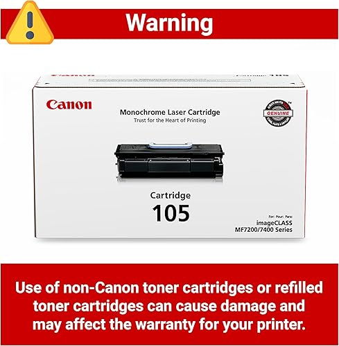 Miniatura 4 de Canon Tóner original, cartucho 105 negro (0265B001), 1 paquete, para impresora láser Canon imageCLASS MF7280, MF7460, MF7470, MF7480