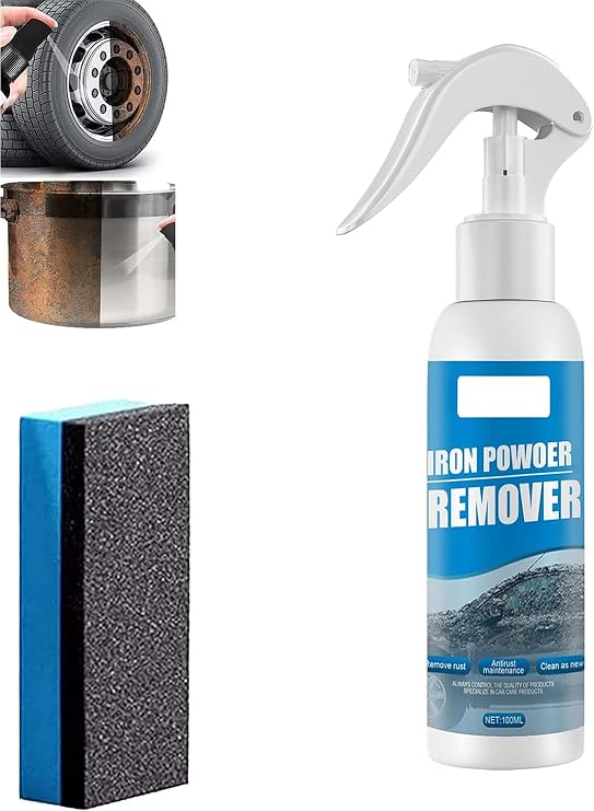 Car Rust Remover Rust Inhibitor Derusting Spray Maintenance Cleaning, Iron Powder Remover for Car, Multi-purpose Anti Rust Inhibitor Derusting Spray, Rust Remover Spray 100ml (1pcs)