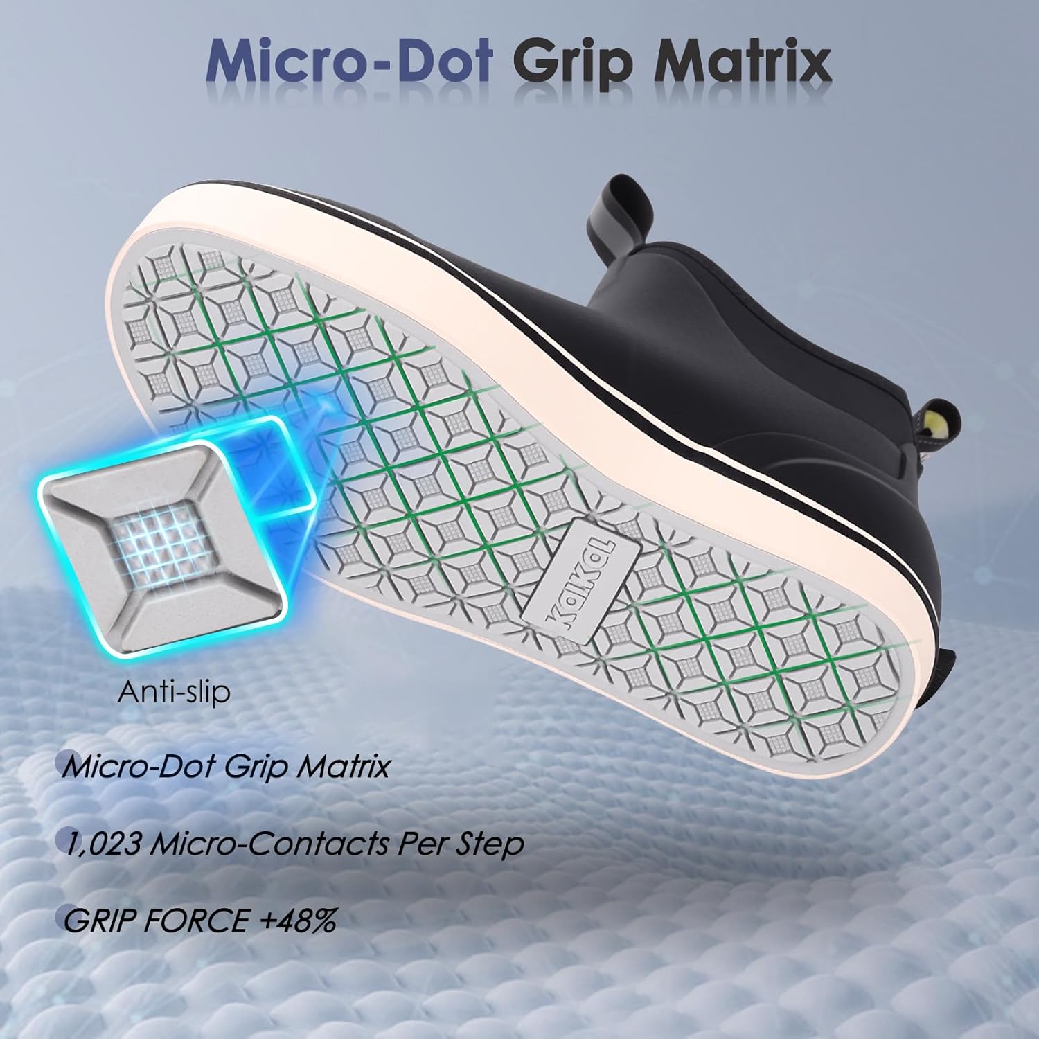 Kalkal Women's Deck Boots, Waterproof Ankle Rain Boots Fishing Boots with High Traction, Women's Rubber Boots For Gardening Fishing Boating Camping - Image 5