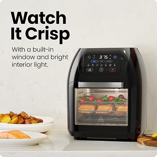 Miniatura 7 de CHEFMAN Multifunctional Digital Air Fryer+ Rotisserie, Dehydrator, Convection Oven, 17 Touch Screen Presets Fry, Roast, Dehydrate, Bake, XL 10L