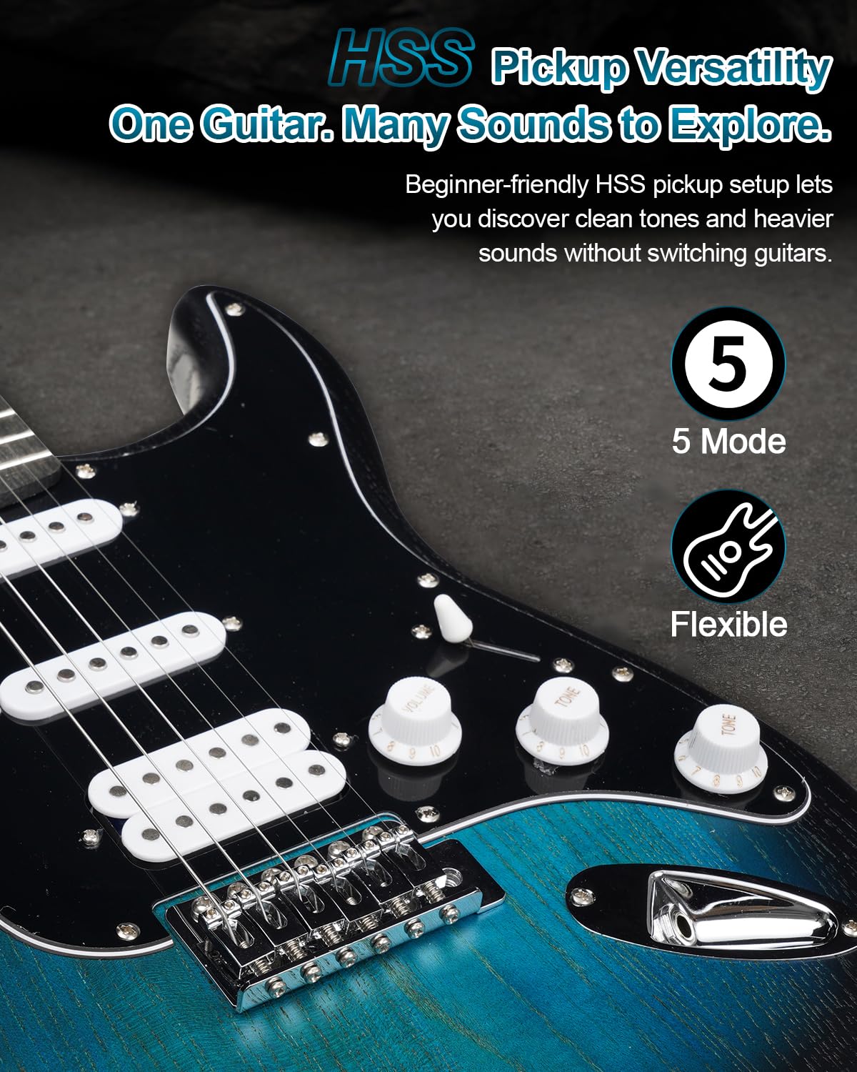Amazon | Umelody エレキギター初心者セット STタイプ HSS アッシュ