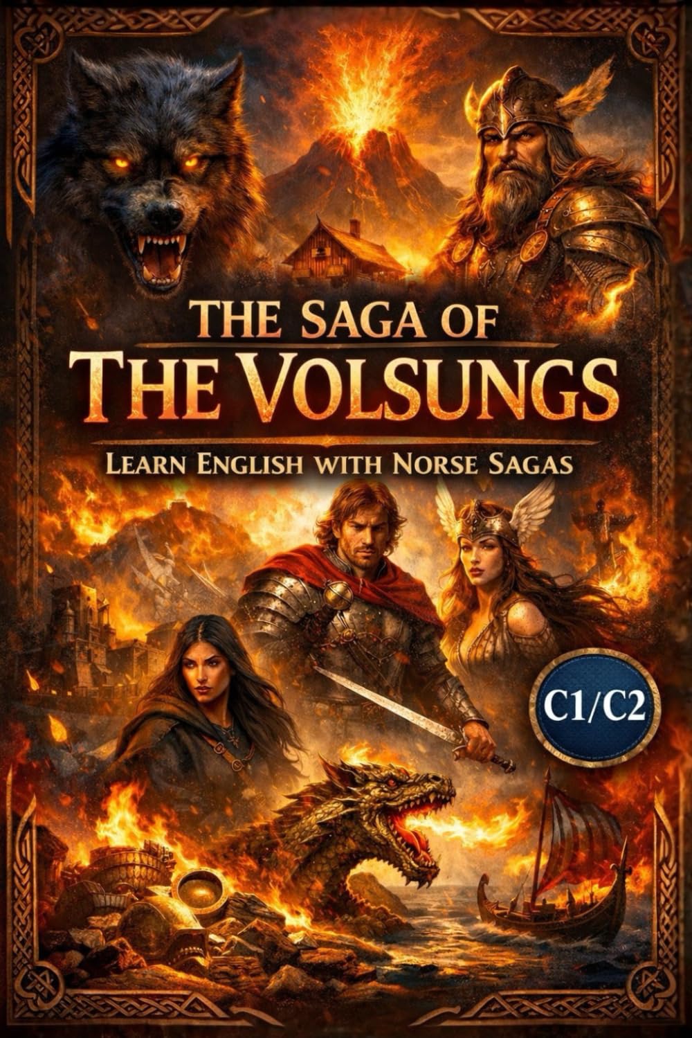 The Saga of the Volsungs — Advanced English Edition (C1/C2): A Mythic Norse Epic Retold for English Learners | Build Vocabulary, Improve Fluency, and Master Reading Skills