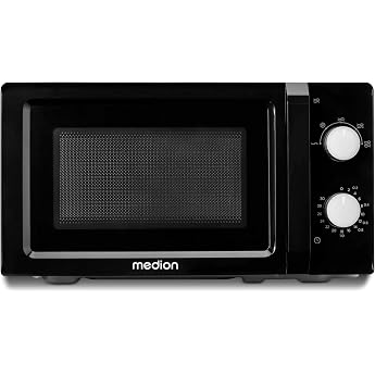 MEDION MD11475 Microwave (20 Litres, 700 Watts, Small Compact and Space-Saving, 5 Microwave Levels, Defrost Function, Timer F