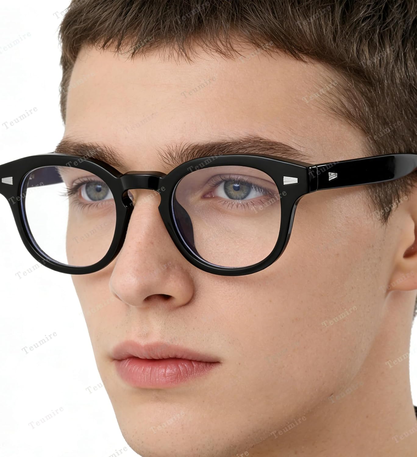 Johnny Depp Round Glasses for Women Men Vintage Circle Thick Frame Eyeglasses Non Prescription Glasses Clear lens Eyewear - Image 2