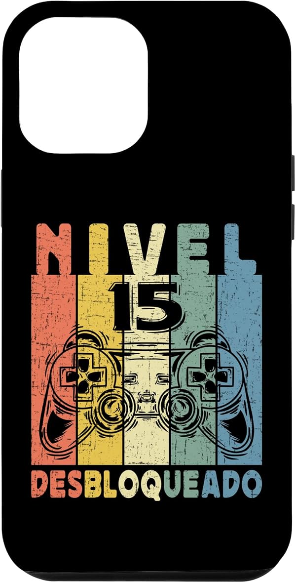iPhone 15 Plus Nivel 15 Desbloqueado Gamer 15 Años 2009 Divertido Hombre Case