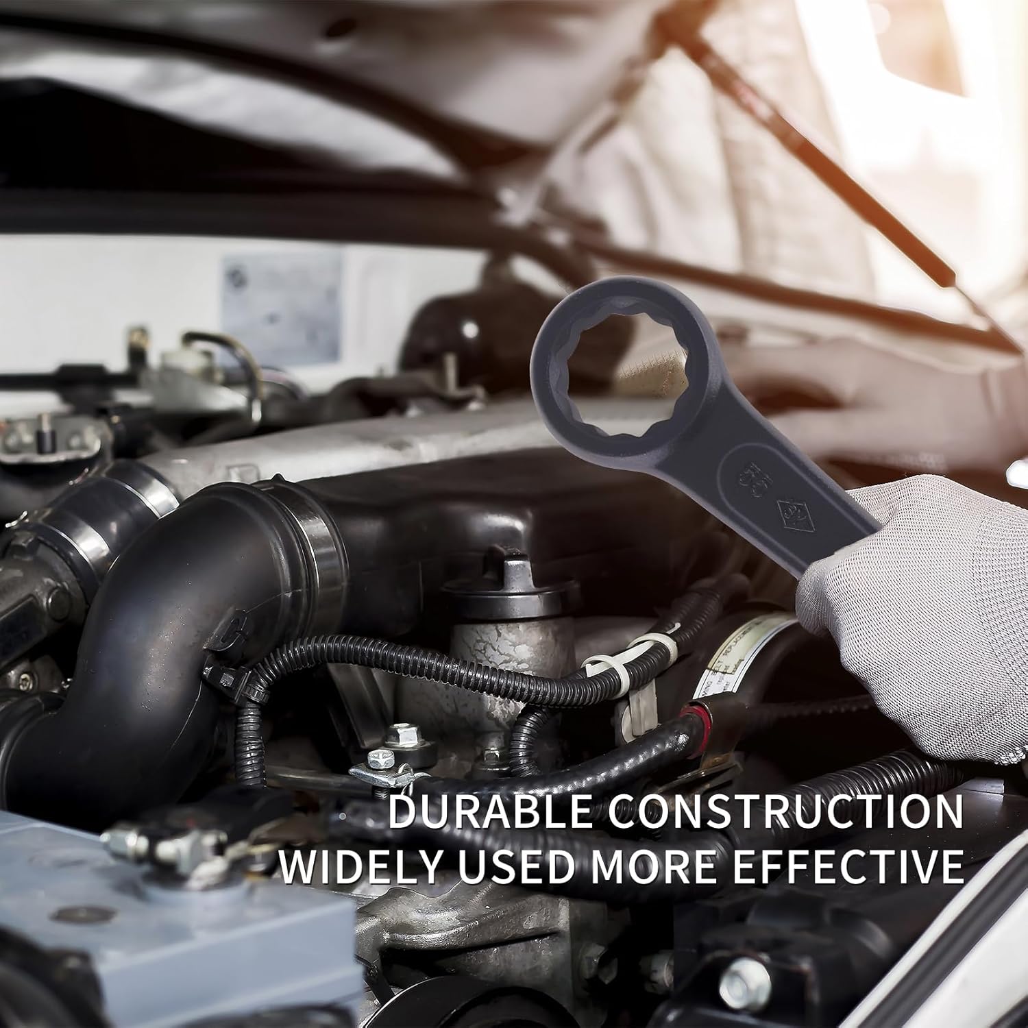 55mm Box End Striking Ring Wrench High Tensile Steel Single Head Spanner Hand Tool