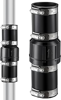 1 Pack Sump Pump Check Valve Fit 1-1/2 inch and 1-1/4 inch Pipe, Check Valve with 4 Pcs Stainless Steel Hose Clamps for Sump Pump Life Expectancy Increase