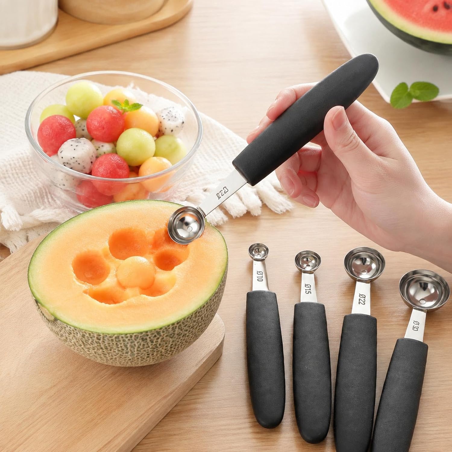 Stainless Steel Melon Baller Set