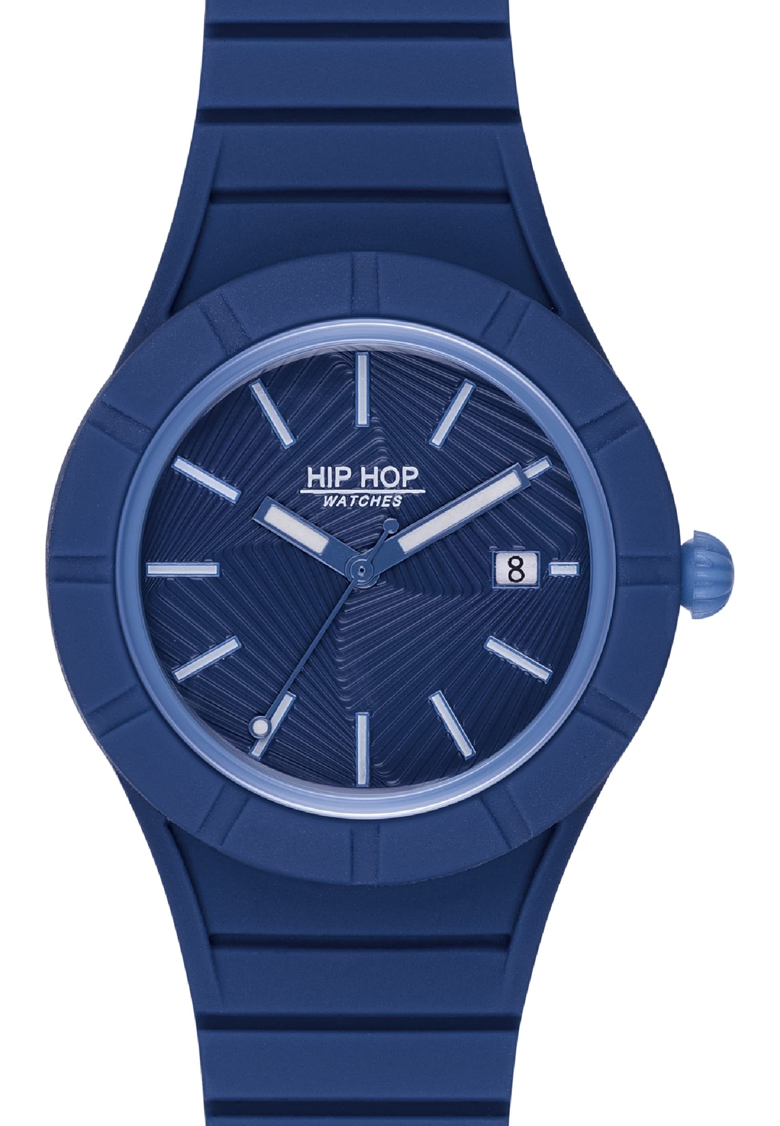 Hip Hop X Man 3.0 męski zegarek na rękę z silikonu w kolorze niebieskim, średnica koperty: 42 mm, HWU1077