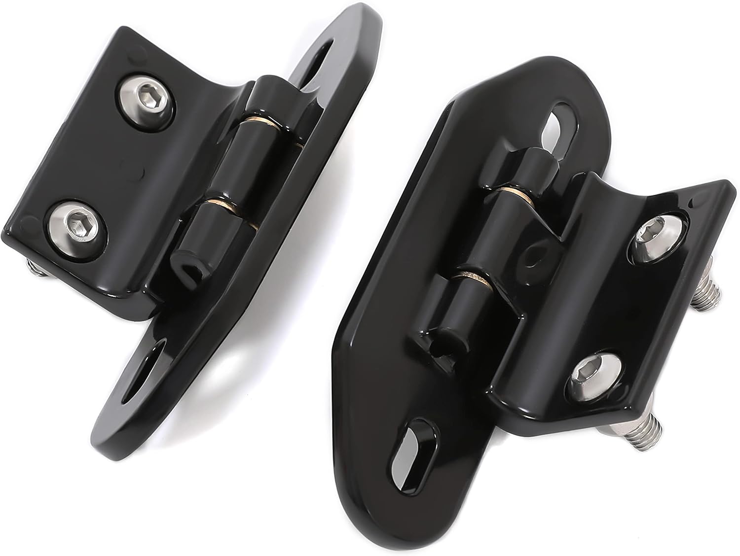 ALMULOO Hatch Hinge Compatible with 1982-1992 Chevrolet Camaro Pontiac Aluminum Electrophoresis Black