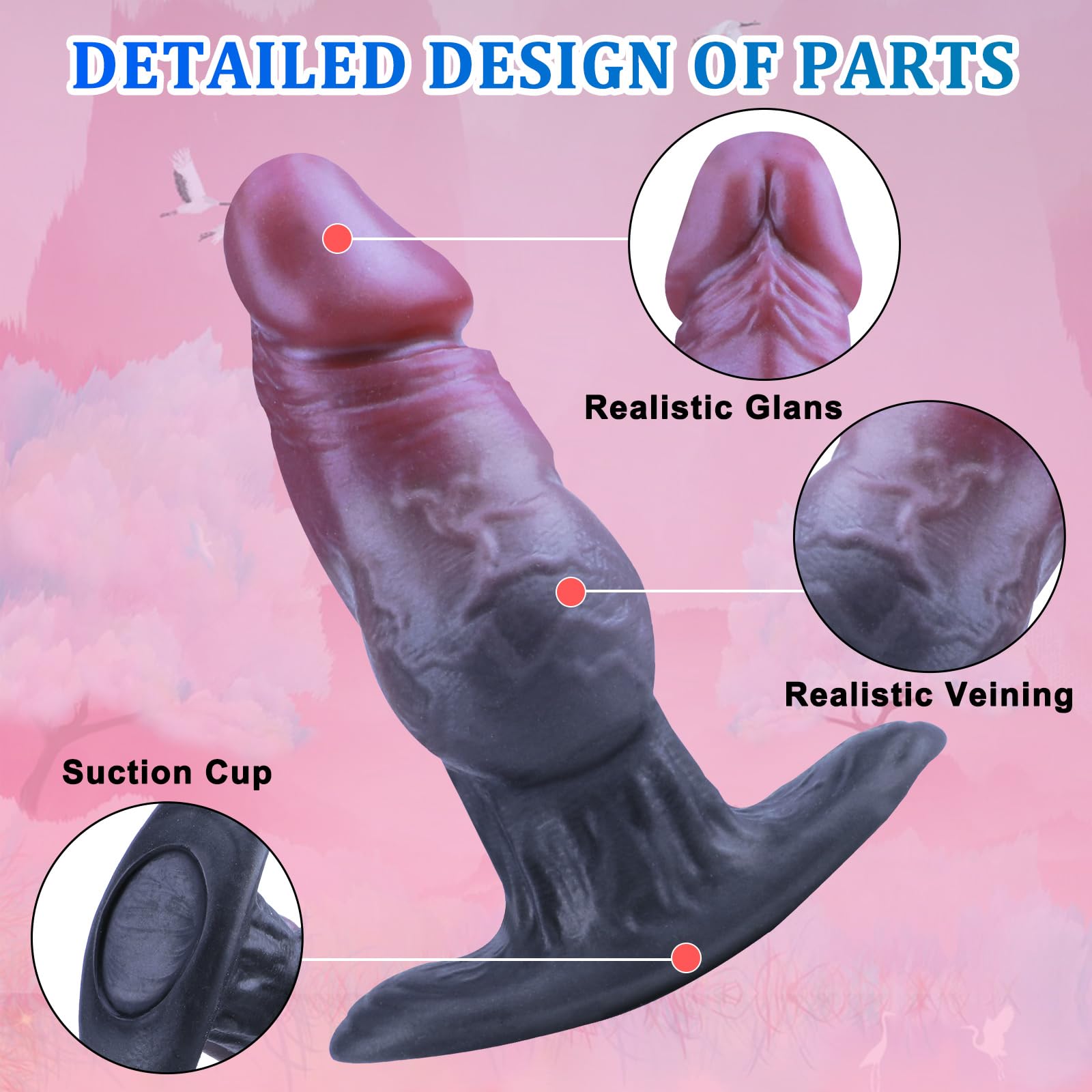 15.5 cm Plug Analesex Sex Toys Plug Dilator Woman Man Dilator Toy Sexytoysys Couple Sex Toys for Women Silicone Butt Plug Anals Large (Rosso)