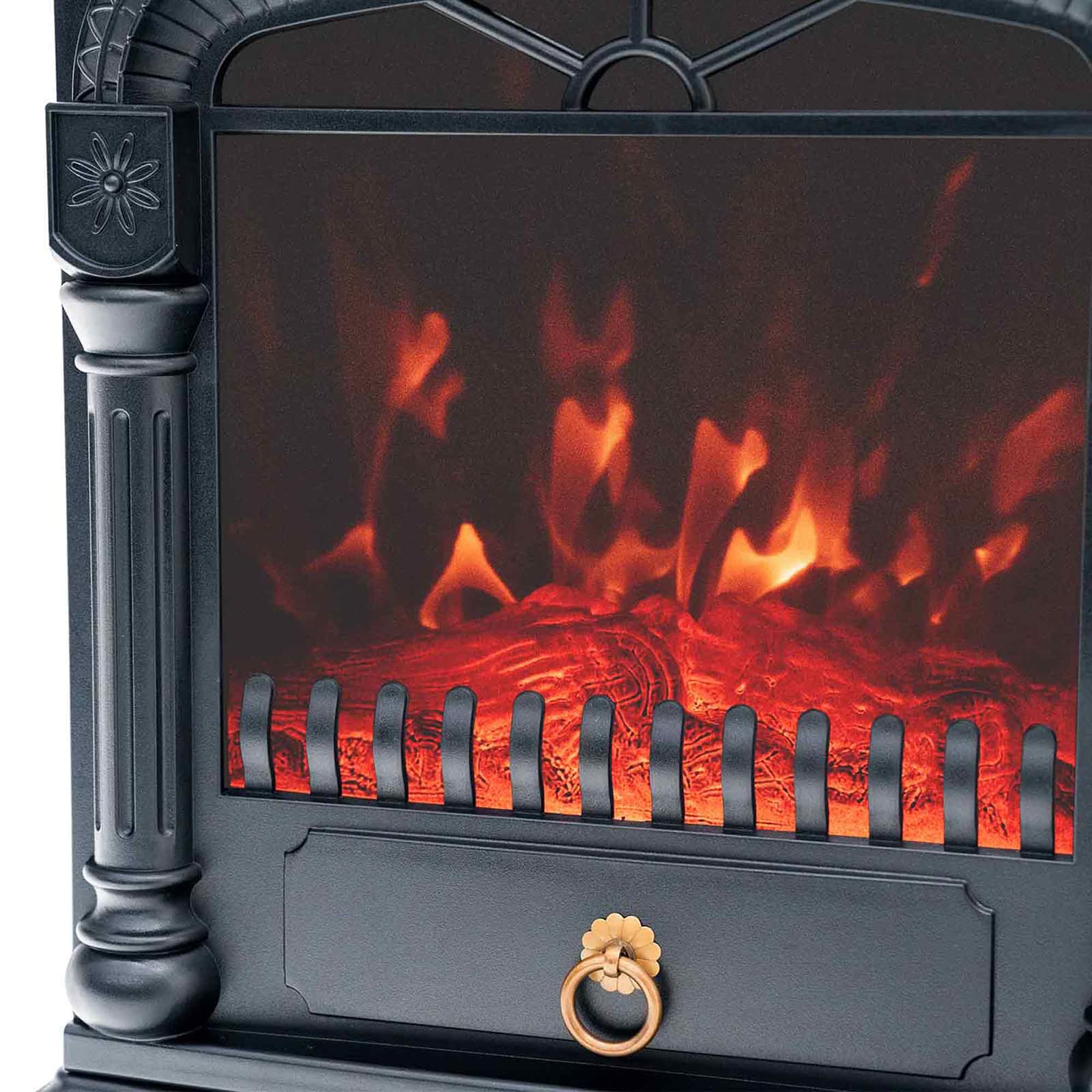 Chimenea Eléctrica 1950 W Kekai Arizona 37x23x51 cm con Simulación de Fuego Negra