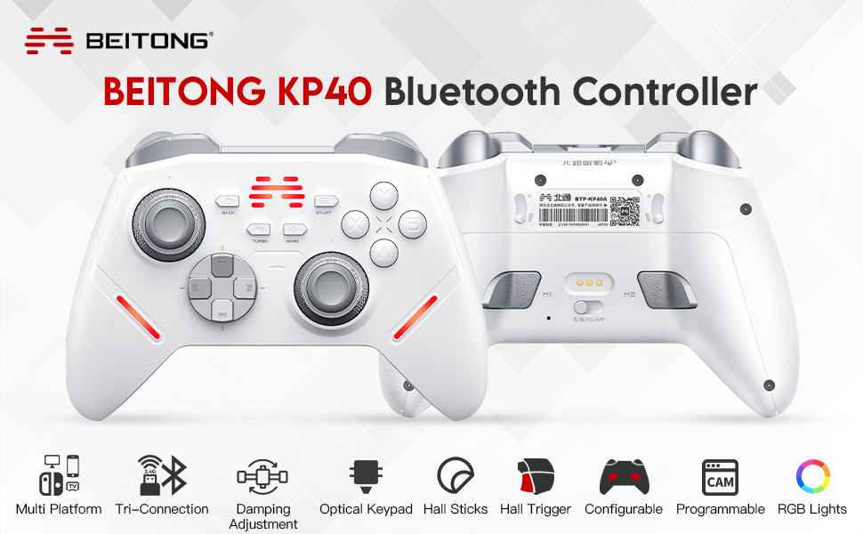 Amazon.com: BEITONG KP40 Bluetooth Controller for PC Switch/Switch