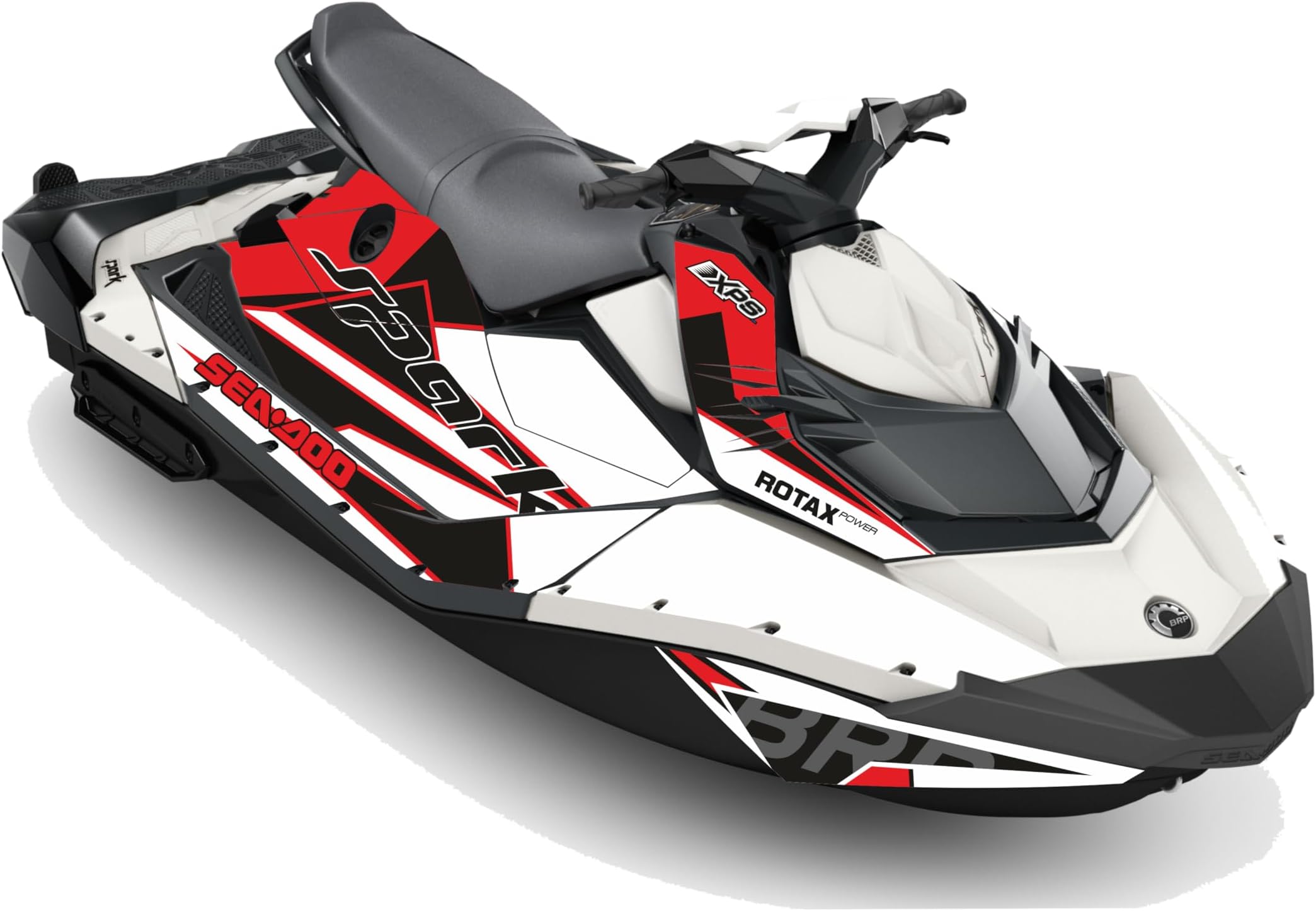 Fit for SeaDoo Spark 2UP 3UP Vinyl Sticker Decal Graphics Set – Jetski (2014-2019), Bubble-Free Technology, Protective Laminate, UV Resistant Decals (White 5)