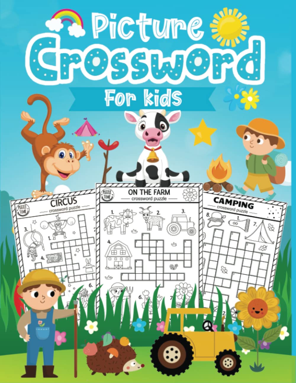 Picture Crossword For Kids: An Fun Word Puzzles Activity Book for Kids Ages 4-8 , 40+ photo puzzles inside!