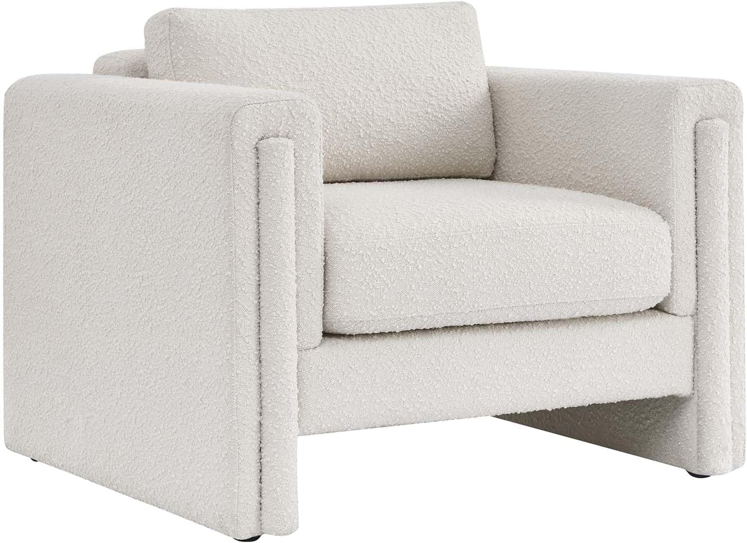 Modway EEI-6374-IVO Visible Boucle Fabric Armchair, Ivory