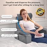 ENITYA Reading Pillow for Sitting in Bed Adult, Back Pillow for Bed Sitting up, Backrest Cushion, Lounging/Reading/Gaming/Resting/Watching TV, Bedrest, Couch or Floor, Medium 19"(Grey) | Back Pillow for Bed Sitting Up/Watching TV/Nursing/Recovery/Gam