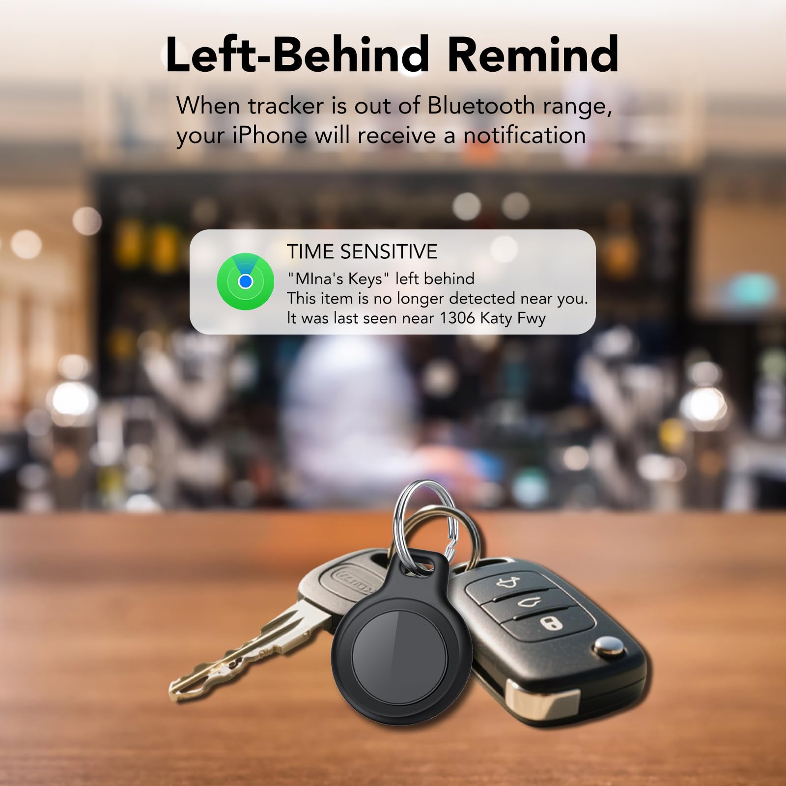 Air Tracker Tag 4 Pezzi, Bluetooth Localizzatore Compatibile con Apple Find My (solo iOS), IP67 Impermeabile, Smart Tag per Trovare Bagagli, Zaini, Valigia, Batteria Sostituibile