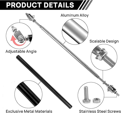 Miniatura 3 de Varillas de soporte divisoras, varillas de puntal divisor universal de 7.87 pulgadas, barra de puntal de labio frontal ajustable, 2 piezas, difusor