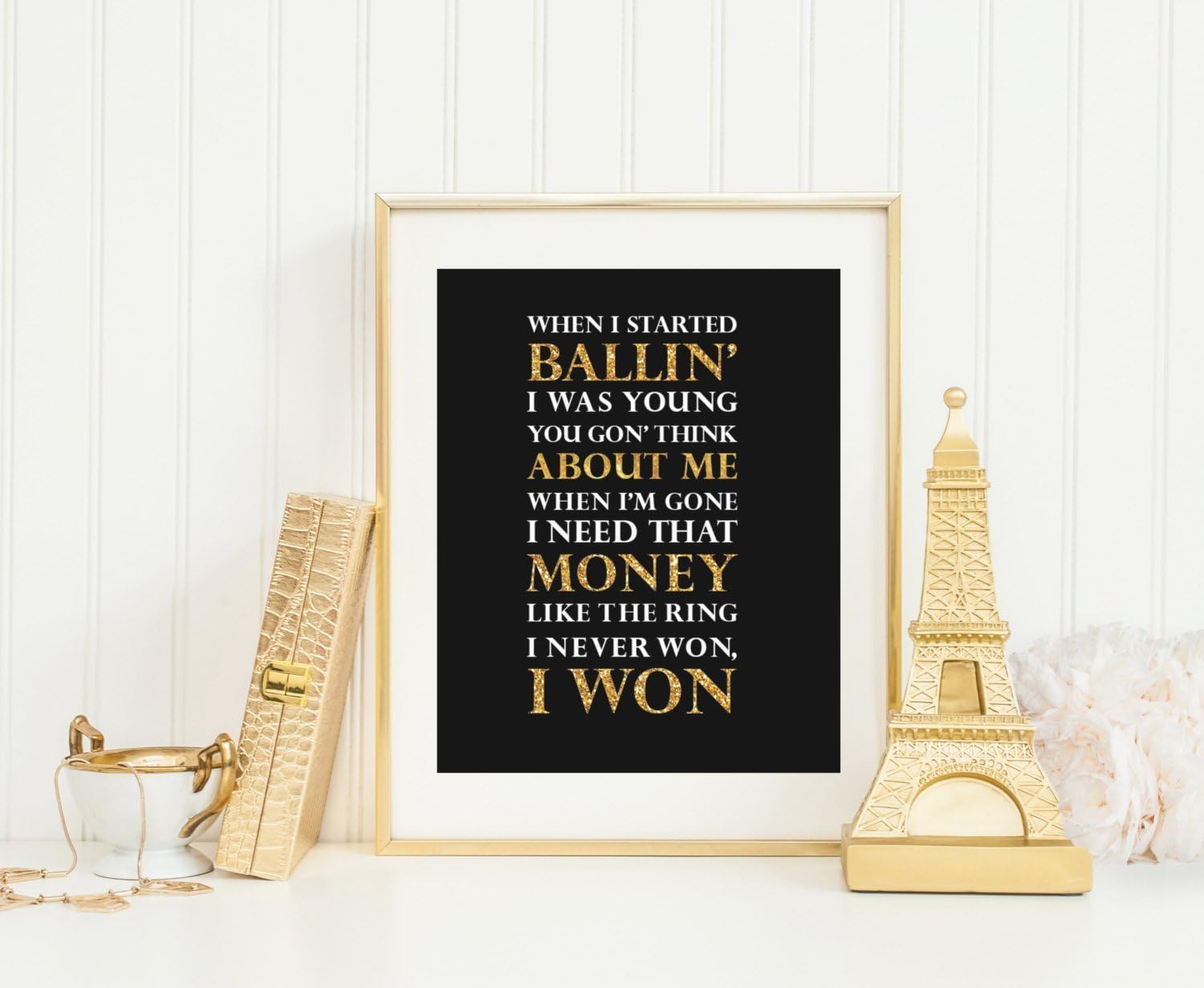 Post Malone, White Iverson, When I Started Ballin I Was Young, Motivational Art, Hip Hop, Hip Hop Art, Rap Art, Office Art, 5x7, 8x10