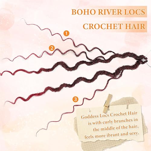 Miniatura 5 de Wodun Goddess Locs - Cabello de ganchillo de 16 pulgadas, 8 paquetes de cabello sintético de ganchillo para mujeres negras, cabello bohemio de