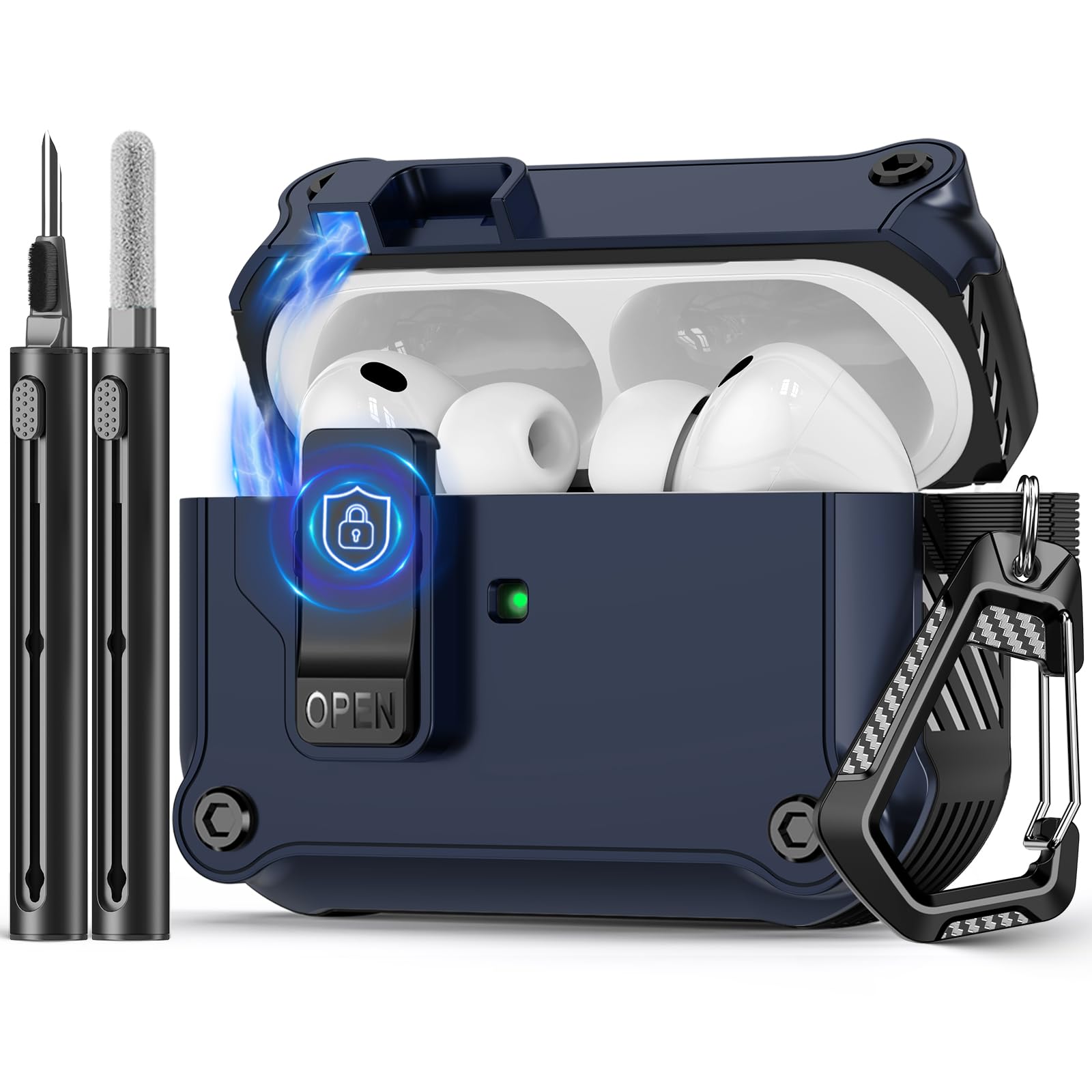 Pohgelan Compatible with AirPods Pro 3 Case (Blue)