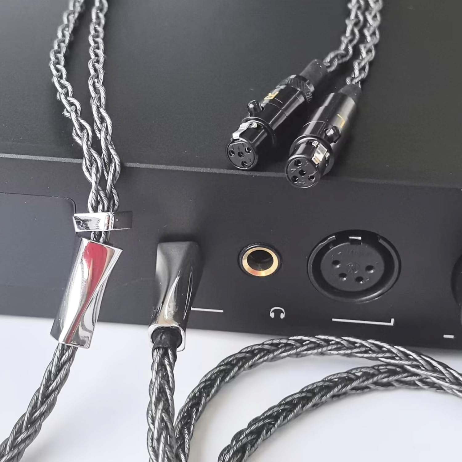 Cable de audio OCC de cobre chapado en plata de 8 núcleos compatible con auriculares Audeze LCD-2 LCD-4 LCD-3 LCD-X LCD-XC de 4,4 mm