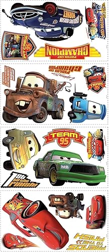 RoomMates RMK1520SCS - Calcomanías de pared de pistón de Disney Pixar Cars RoomMates RMK1520SCS - Calcomanías de pared de pistón de Disney Pixar Cars