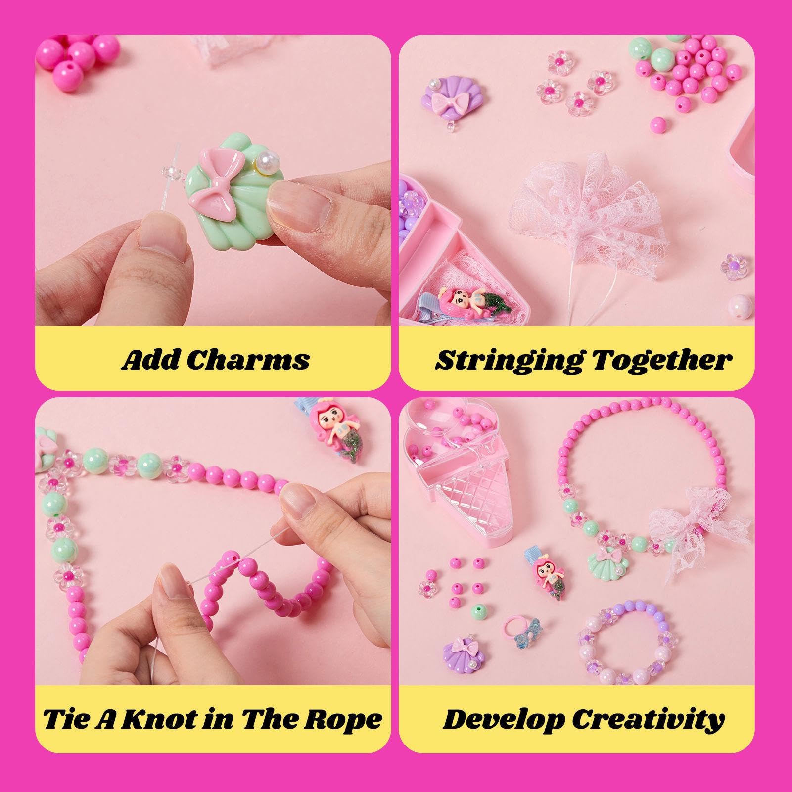 Kit de fabrication de bracelet pour filles, ensemble de fabrication de