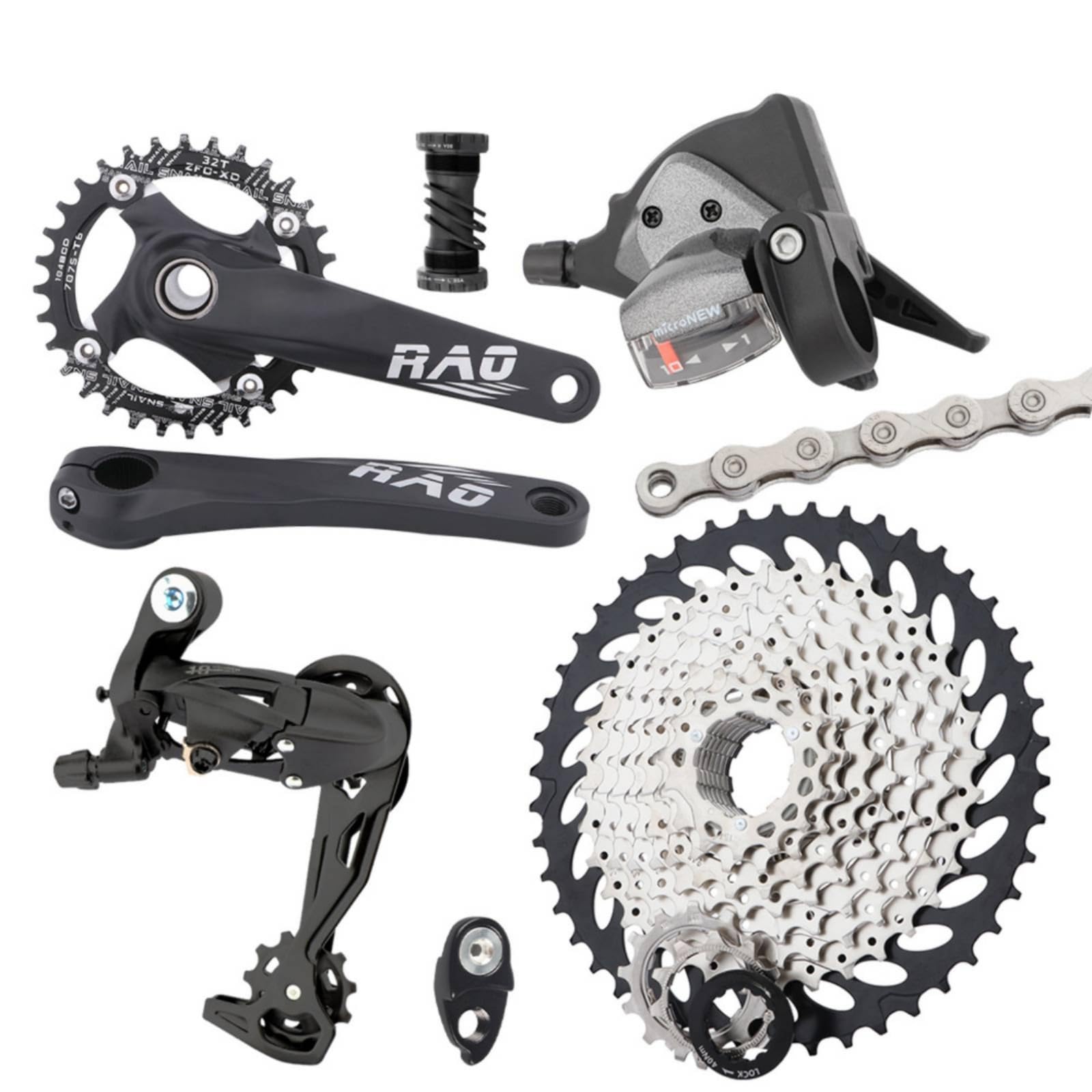 Amagogo Transmisión Transmisión 1x con Palanca l Pedal Hueca Amplio Rango Kit 1x Preciso Componentes para Ciclistas