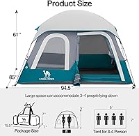 Vista 6 de CAMEL CROWN 4/6 Person Tent Waterproof Lightweight Portable Backpacking Tent for Outdoor Camping Hiking
