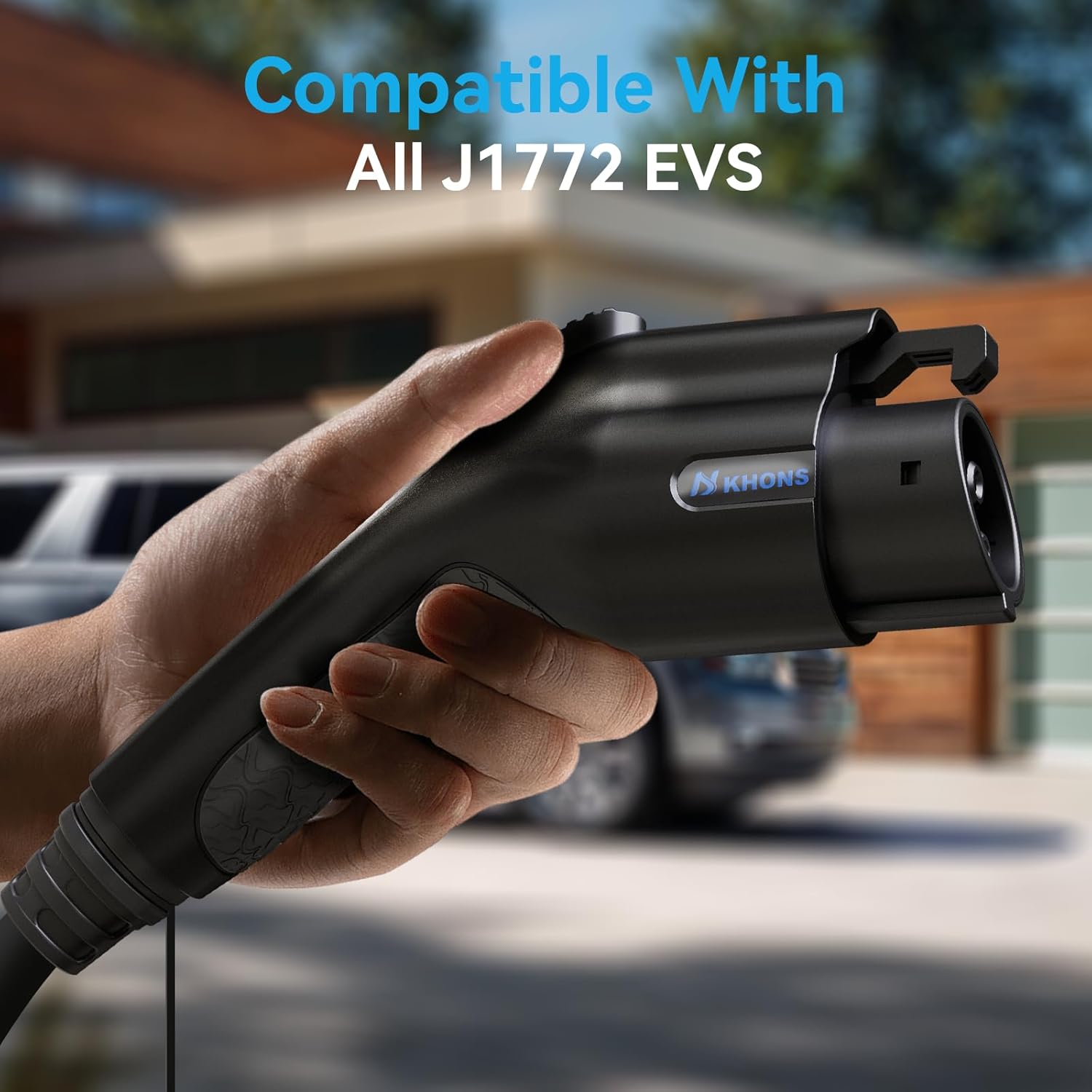 Level 2 J1772 Compatible EV Wall Charging Station - 240V 40A EV Charger with 25Ft Cable & NEMA 14-50 Plug