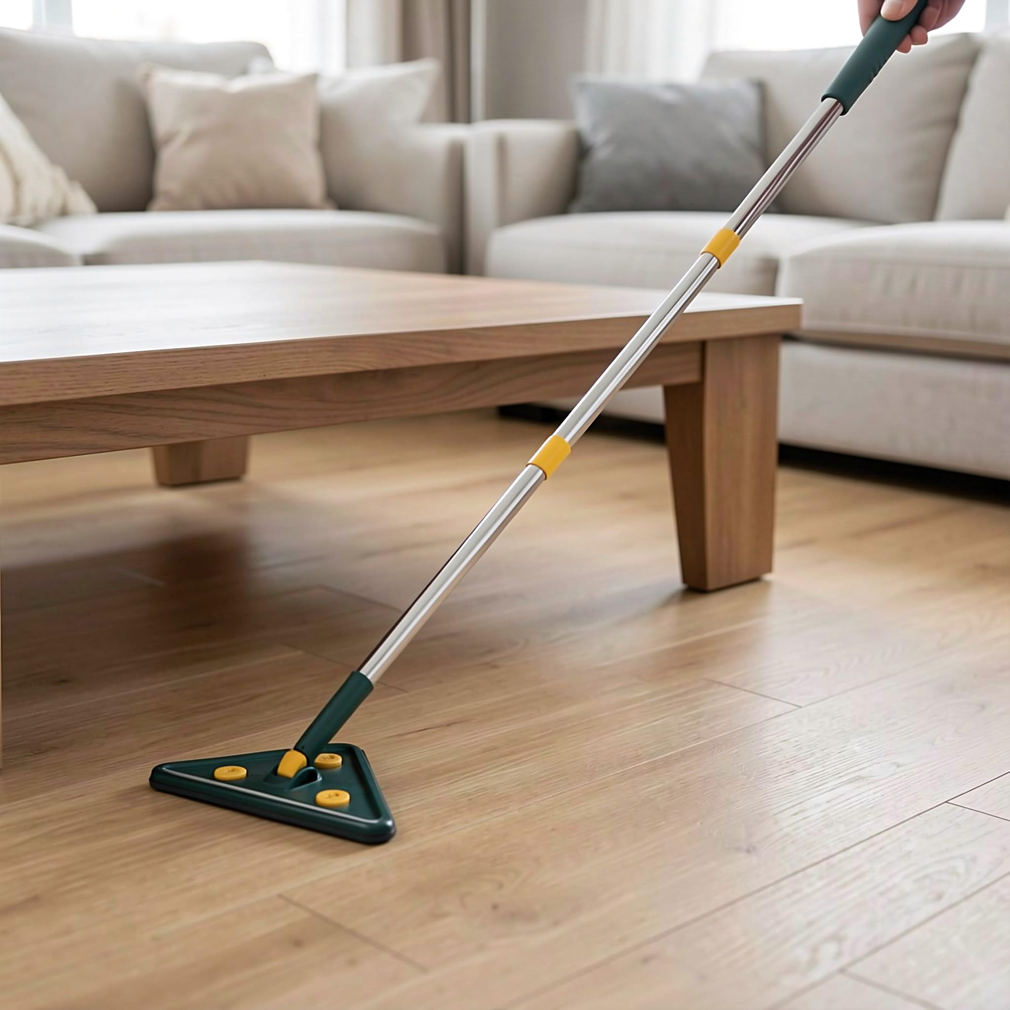 Zerodeko 1 Juego de fregona Triangular con Mango Extensible para la