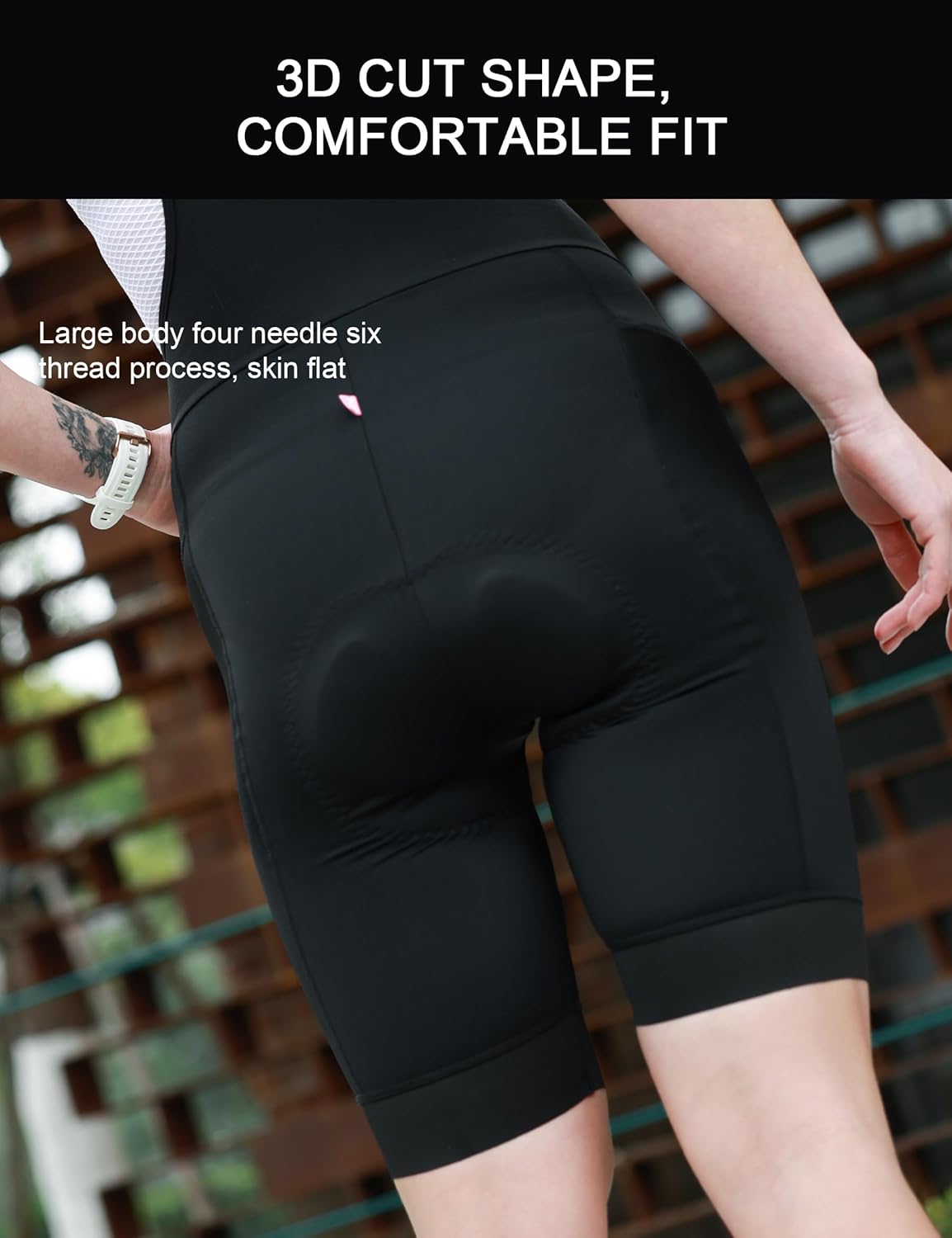 INBIKE Women's Cycling Bib Shorts with 3D High Density Sponge Padded Long Cycling Breathable Bib Shorts - Image 5