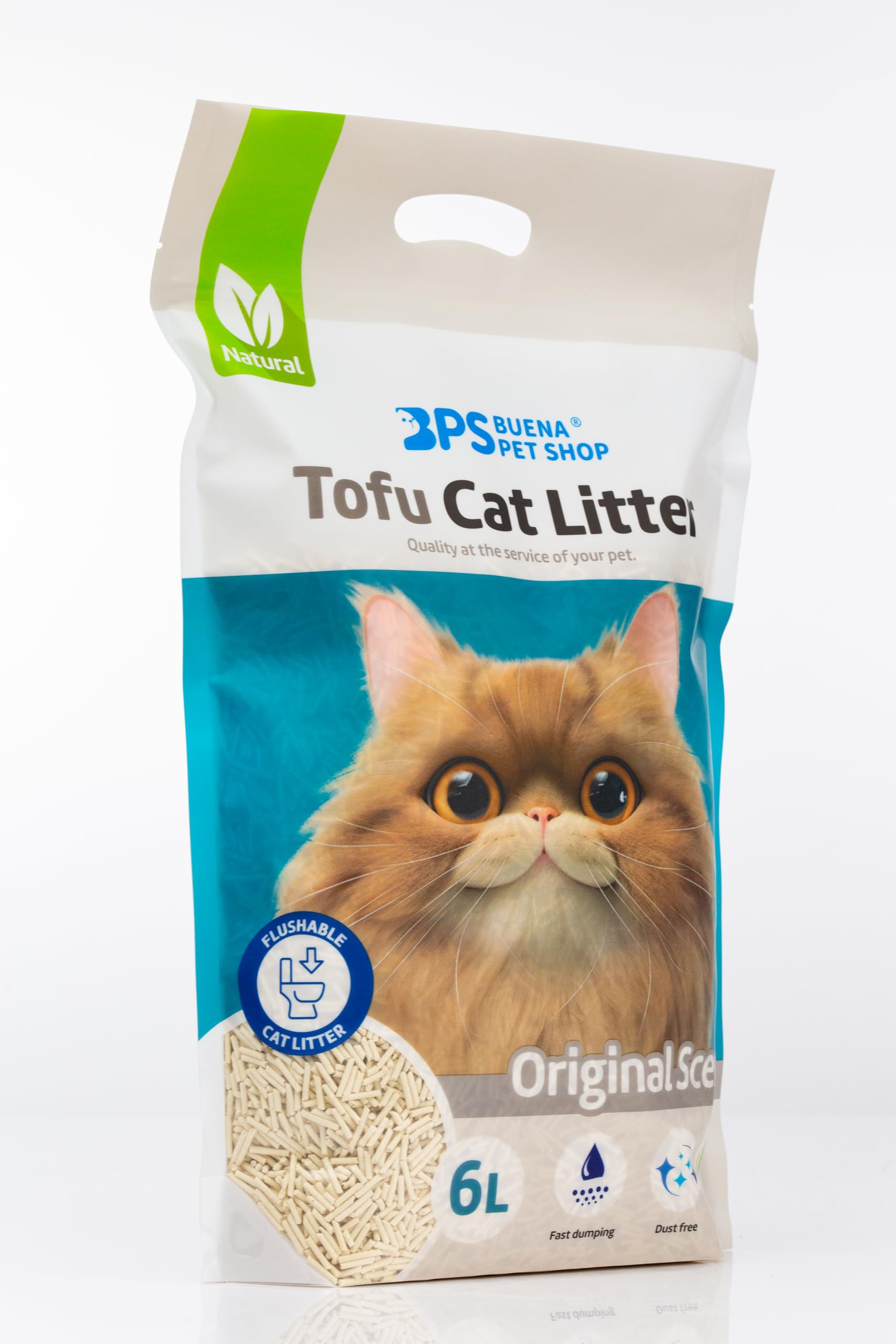Lettiera GATTO TOFU Agglomerante 36LITRI smaltibile wc Senza Polvere e Senza odori