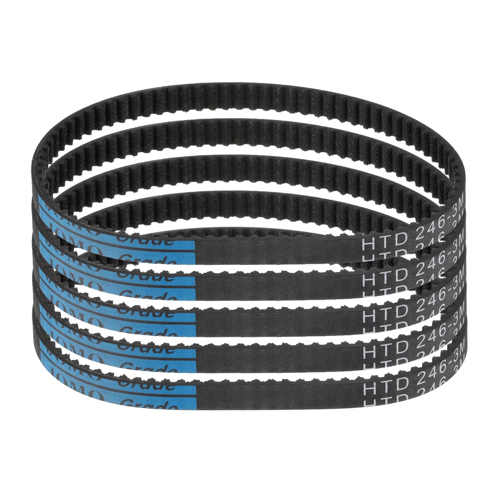 QUARKZMAN 5 sztuk HTD-3M gumowy pasek rozrządu 82 zęby, długość kroku 246 mm x szerokość 6 mm x wysokość 2,4 mm, zamknięty pasek rozrządu koła pasowego