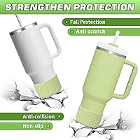 Vista 90 de WUQID Heart Shaped Texture Silicone Boot Compatible with Stanle Quencher H2.0 IceFlow Flip 20oz 30oz 40oz,Hydroo Flask 12-24oz