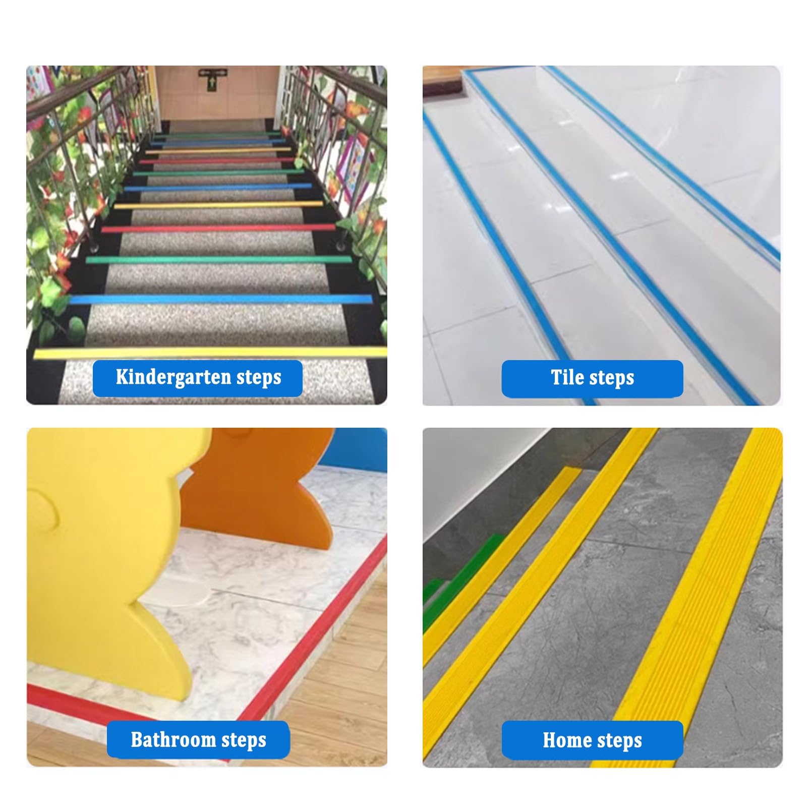 Tiras Antideslizantes Para Peldaños de Bordes de Escaleras, Borde de Escalera de Vinilo Antideslizante, Tiras Antideslizante Para Escalones, Rampas Y Suelos Interiores Y Exteriores(Brown,0.06x10m/0.19