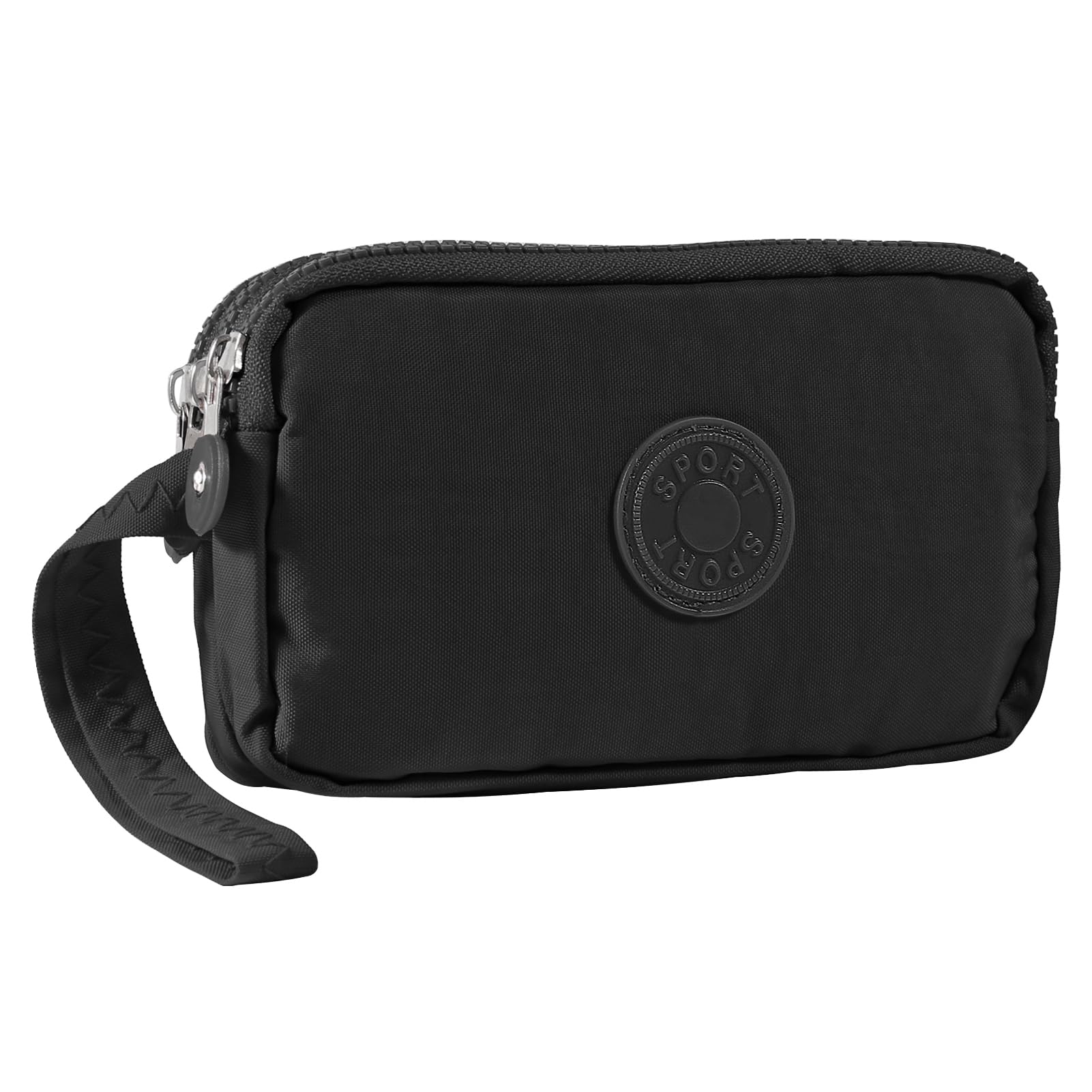 Large Capacity Wristlet Wallet - Women 3 Layers Zipper Oxford Cloth Waterproof Handbag Purse