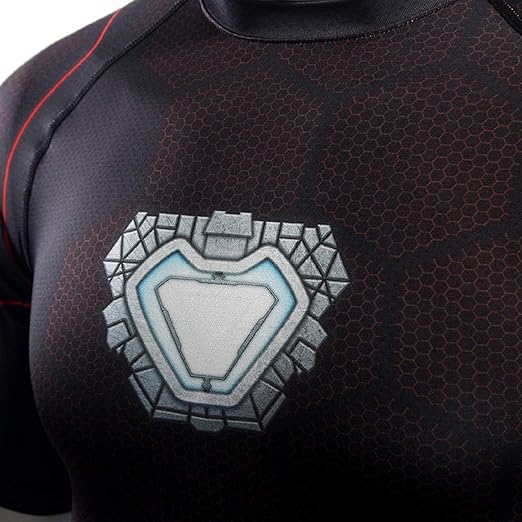 Mens Compression Shirt Iron Man 3D 
