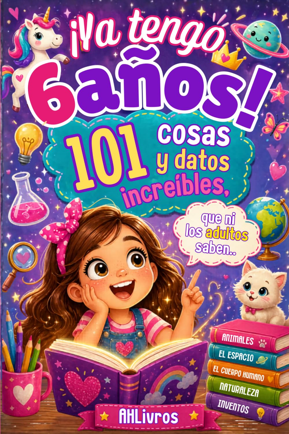 ¡Ya tengo 6 años!: 101 cosas y datos increíbles, que ni los adultos saben. El regalo perfecto para niñas de 6 años con dibujos para colorear