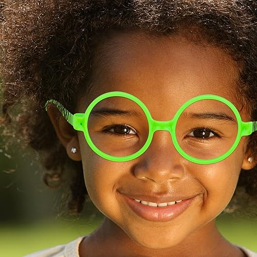 Miniatura 4 de Paquete de 24 lentes redondos verdes para fiestas del día de San Patricio, sin lentes para disfraz del día de San Patricio, accesorios de disfraces,