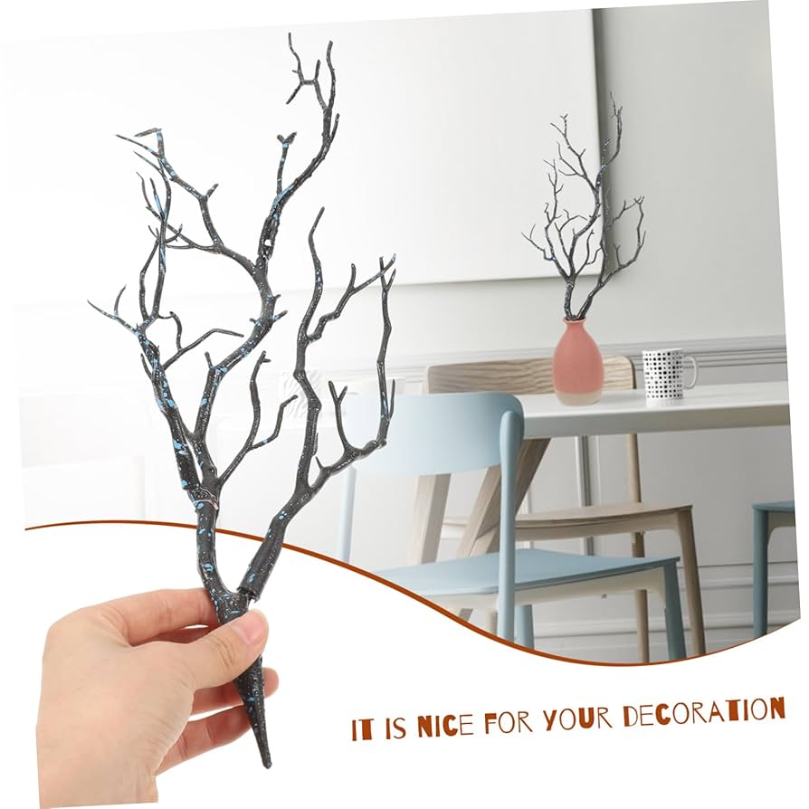 枝アート Amazon｜jojofuny 花瓶用 マンザニタの枝 人工 枝 装飾用