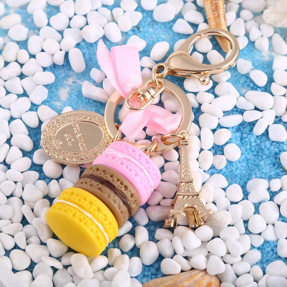 SEAFRONT Decorazione variopinta di fascino dell'automobile del pendente della borsa del portachiavi di Keychain di Keyring di Macaron sveglio variopinto