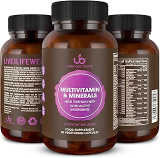 Ultimate Blend Multivitamin & Minerals | Once Daily Nutritional Support with 26 Bioactive Ingredients | Everyday Wellness Supplement | Vegan, Gluten Free | Boosts Energy & Immunity – 60 Vegan Caps…