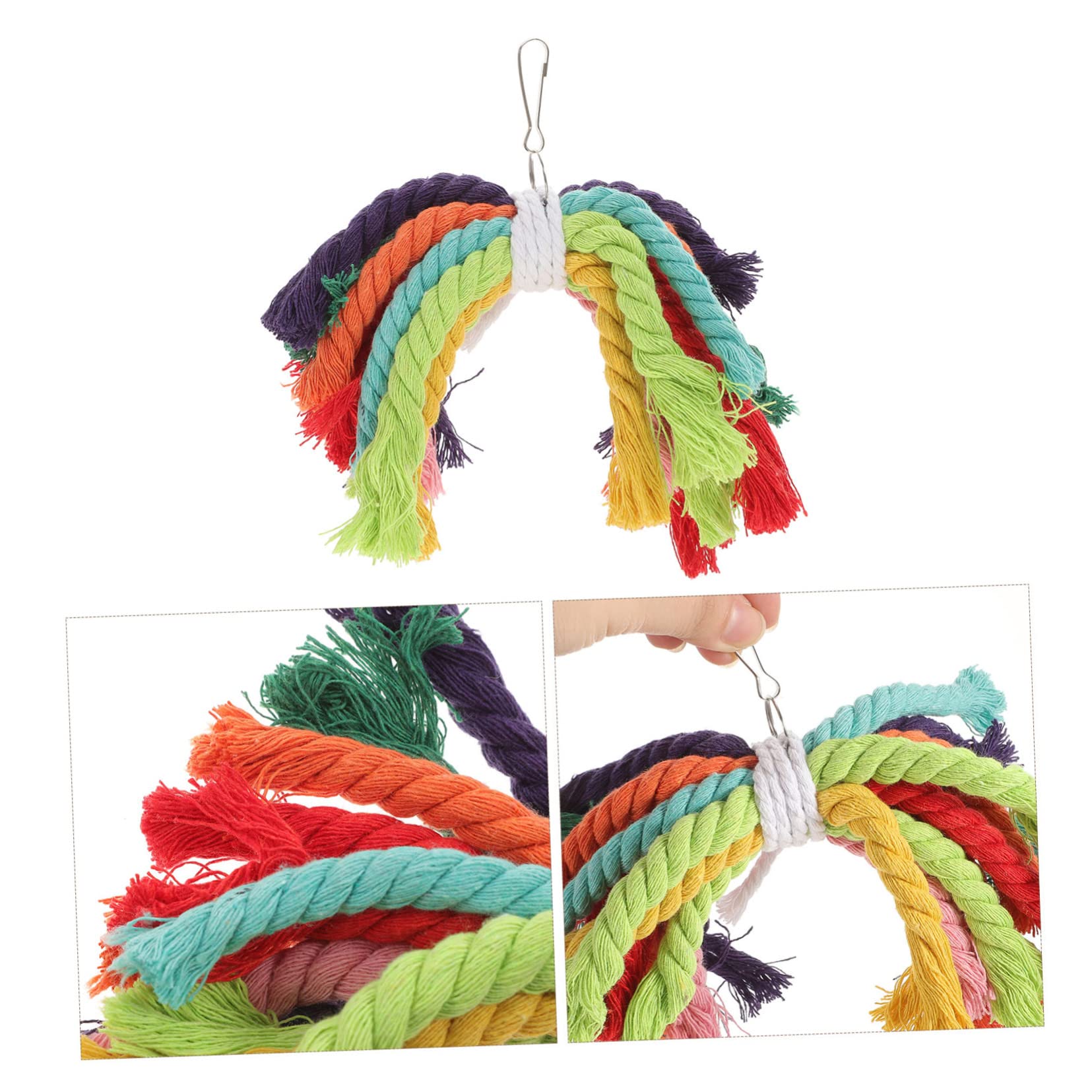 Beavorty 5pièces Jouet à Mordre pour Oiseaux Coton Jouet Corde pour Perroquet Amusement Et Détente