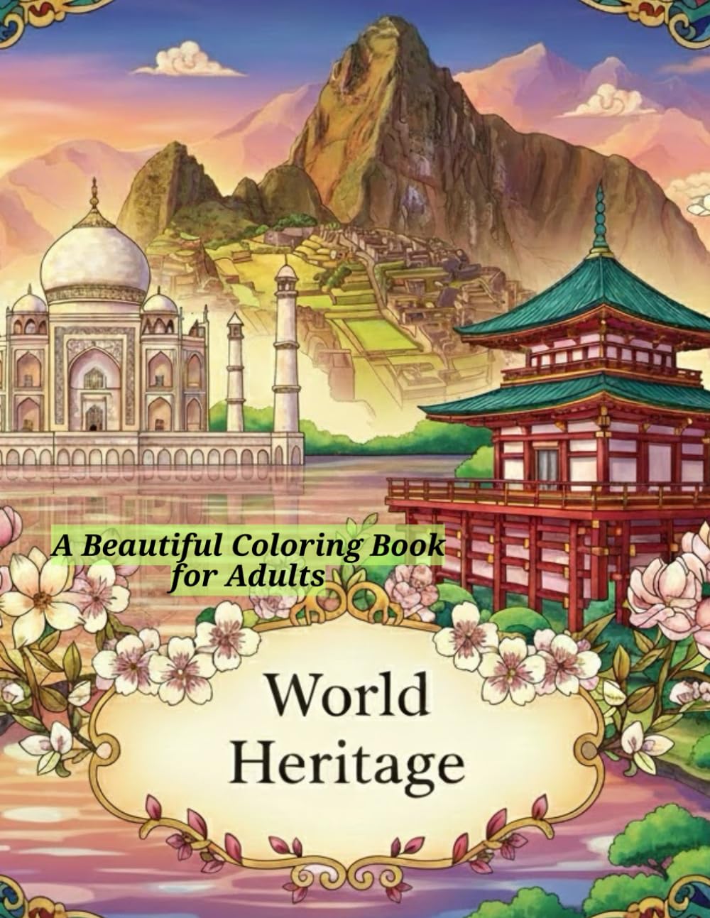 World Heritage: A Beautiful Coloring Book for Adults