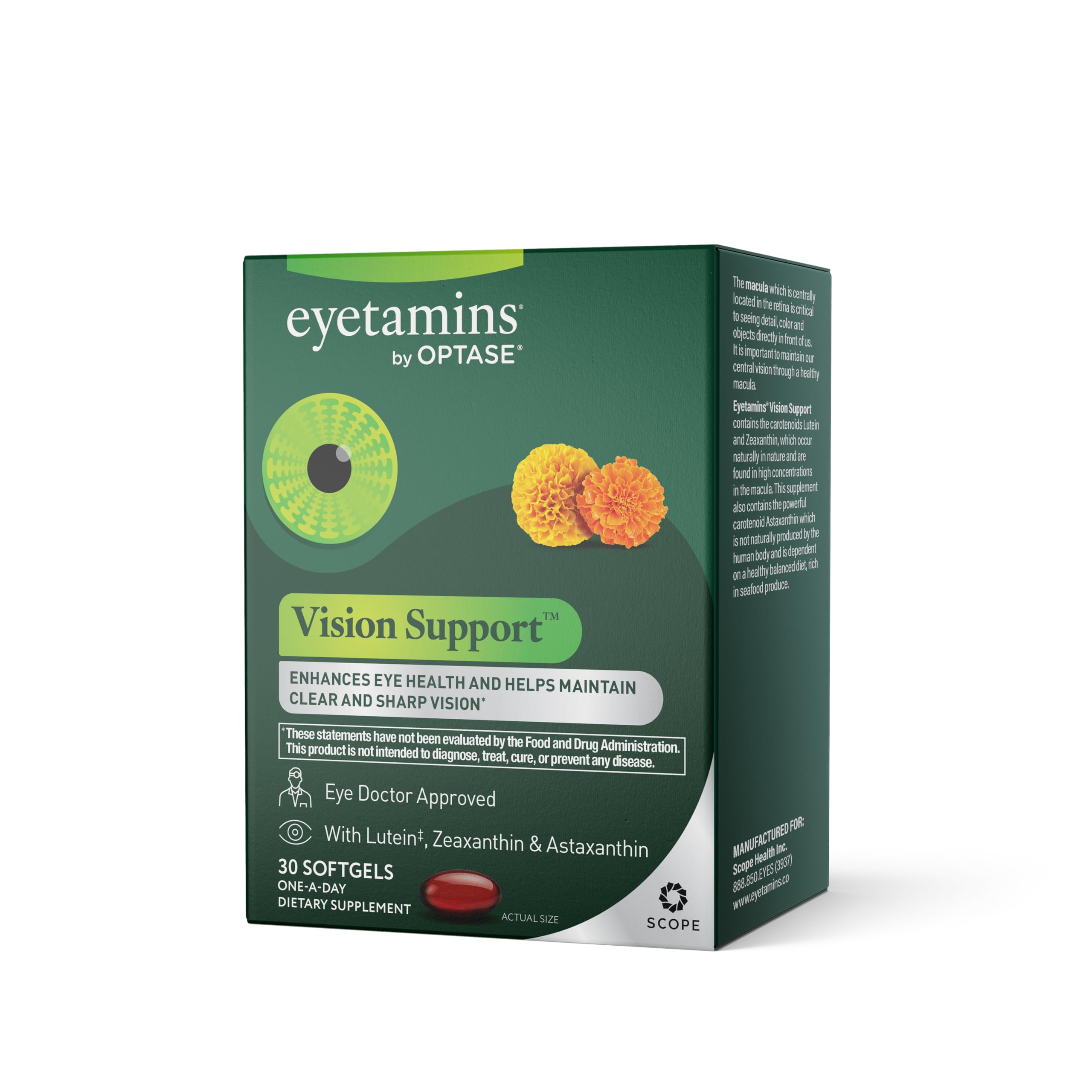 Optase Eyetamins Vision Support™ Supplement, 30 Softgels